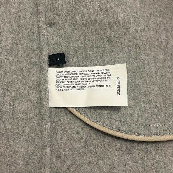 Theory Belt Overlay DF Cashmere Wool Blend Jacket In Melange Grey New Size Large - Picture 12 of 14